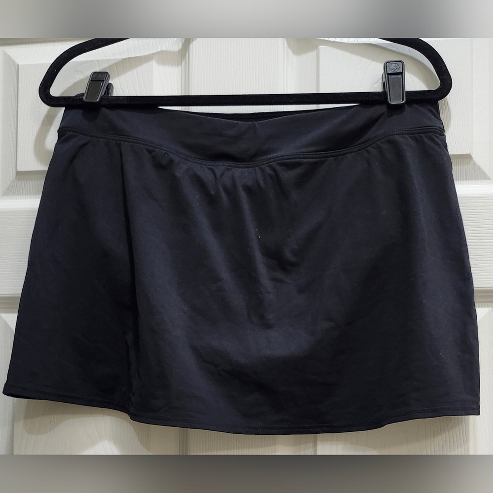 Lands End Black Swim Skirt Bottoms Womens Size 12 - Picture 2 of 4